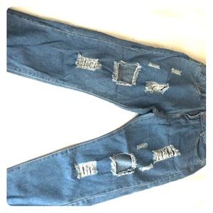 Ripped boyfriend jeans